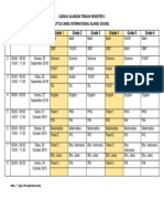 Jadwal Ulangan Tengah Semester 1 Little Camel International Islamic School