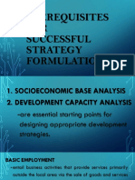 Prerequisites FOR Successful Strategy Formulation