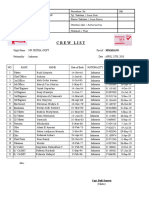 Crew List: Safety Management Manual