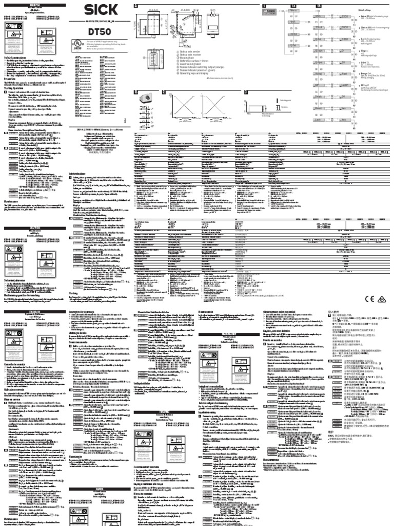 Operating Instructions DT50 de en FR PT Da It NL Es ZH IM0030290