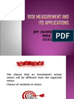 Risk Measurement and Its Applications