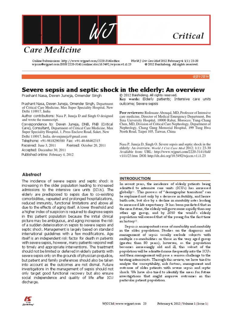 WJCCM: World Journal of | PDF | Sepsis | Antigen