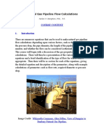 Natural Gas Pipeline Flow Calculations Course Content 2-23-16