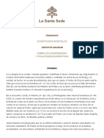 Veritatis Gaudium - Sobre las Universidades y Facultades Eclesiásticas