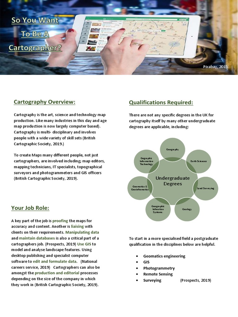 Cartography Overview Qualifications Required Undergraduate Degrees