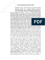 Acta de Constitución y Estatuto Jurídico