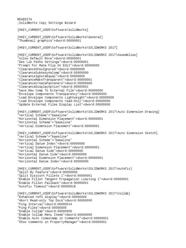 SolidWorks Settings Configuration Guide | PDF | Drawing | Graphics
