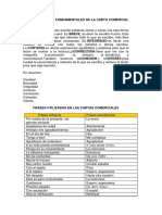 Características Fundamentales de La Carta Comercial