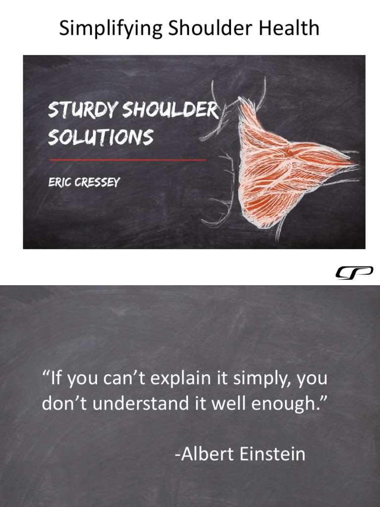 Eric Cressey - 1 - Simplifying-Shoulder-Health | PDF | Shoulder | Dance ...