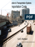 Transportation Costs: 1.201 Introduction To Transportation Systems