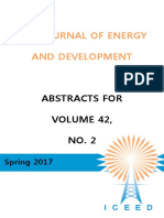 Abstracts for The Journal of Energy and Development volume 42, number 2, spring 2017