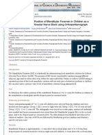 Evaluation of Relative Position of Mandibular Foramen in Children As A Reference For Inferior Alveol