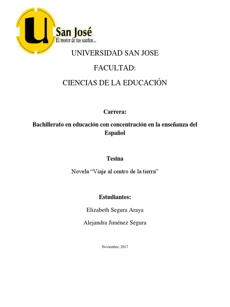 Tesina de Novela Viaje Al Centro de La Tierra | PDF | Julio Verne | Sociedad