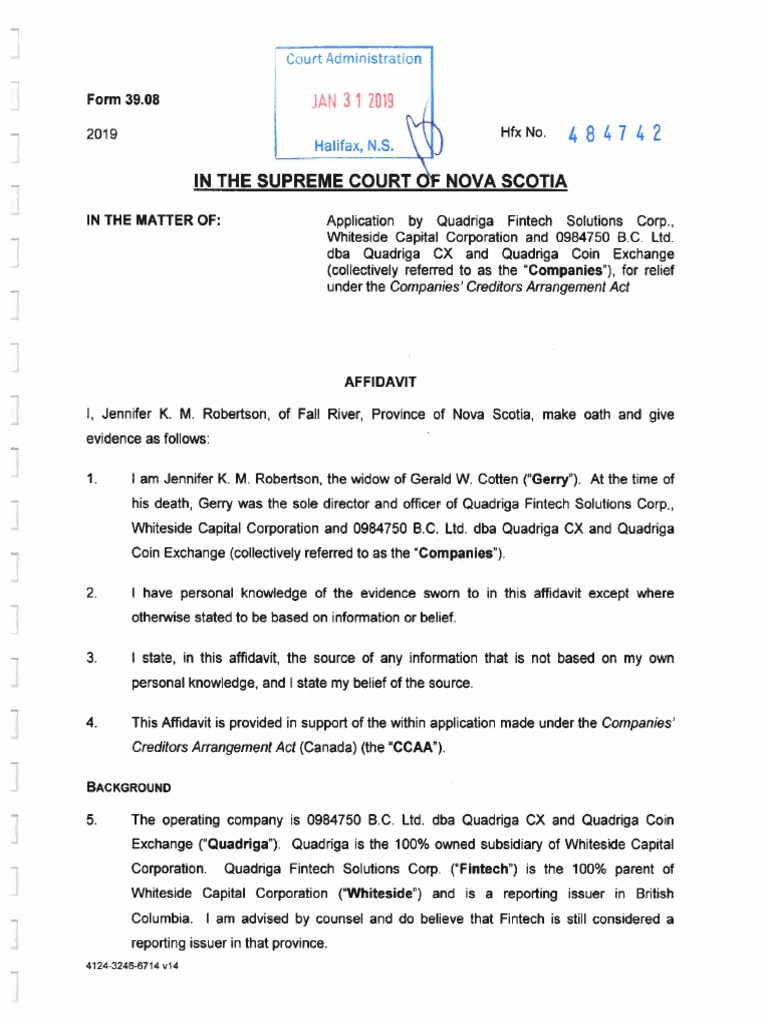 Affidavit of Jennifer Robertson | PDF