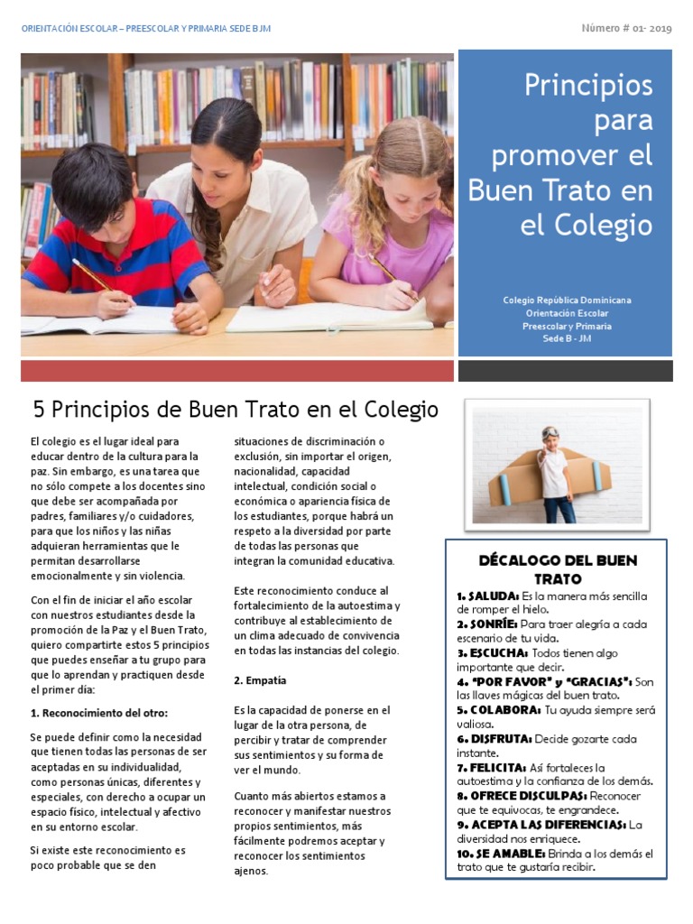 Boletin 01 Buen Trato | PDF | Educación de la primera infancia | Sicología