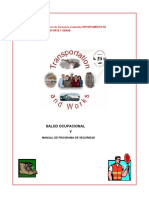 Programa de Seguridad y Salud Ocupacional, Departamento de Transporte y Obras.