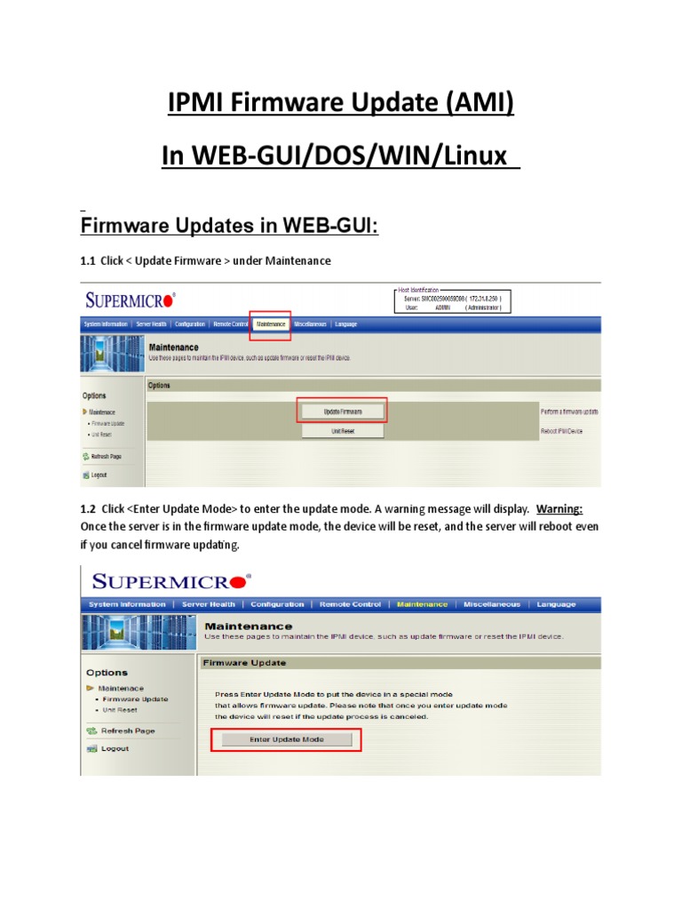 IPMI Firmware Update | PDF | Booting | Usb Flash Drive