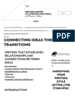 Connecting Ideas Through Transitions - The Writing Center - UW-Madison