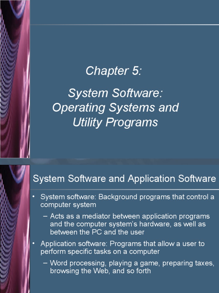 System Software: Operating Systems and Utility Programs | PDF ...