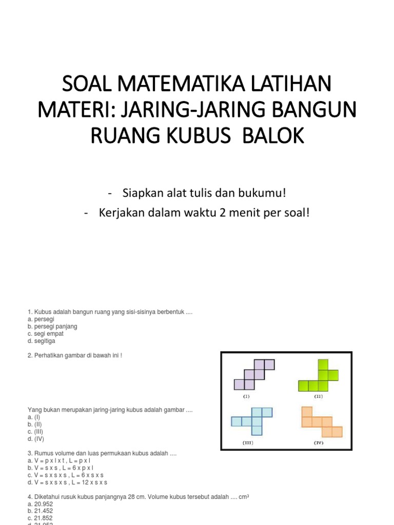 Soal Matematika Latihan