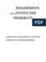 Final requirements for statistics and probability course