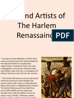 Art and Artists of The Harlem Renassaince