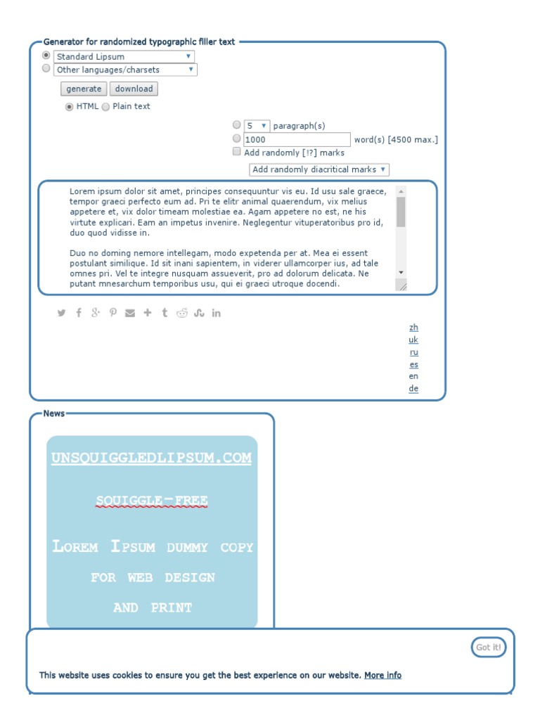 Lorem Ipsum Text Generator Online | PDF | Page Layout | Text