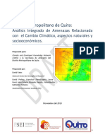 Análisis de amenazas climáticas en el DMQ