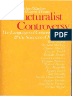 Macksey Richard Donato Eugenio Eds The Structuralist Controversy The Languages of Criticism and The Sciences of Man