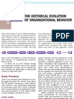 The Historical Evolution of Organizational Behavior