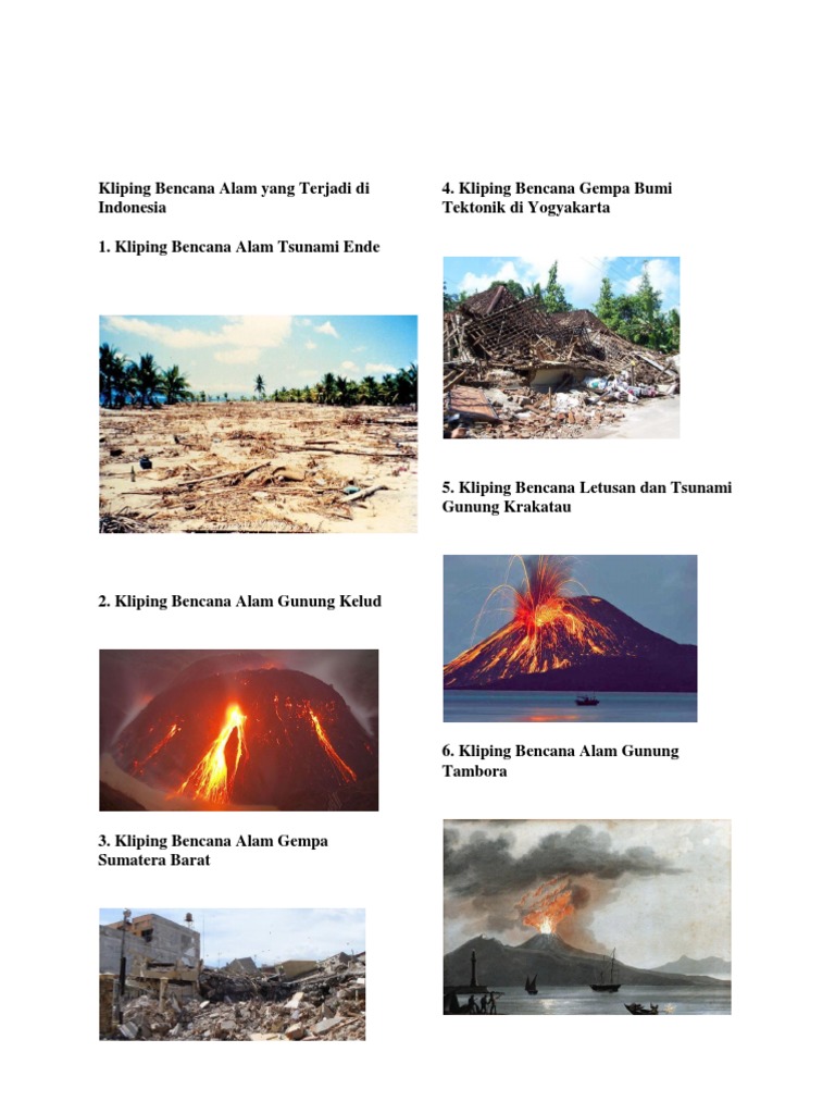 7 Kliping Bencana Alam Yang Terjadi Di Indonesia