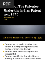 Rights of The Patentee