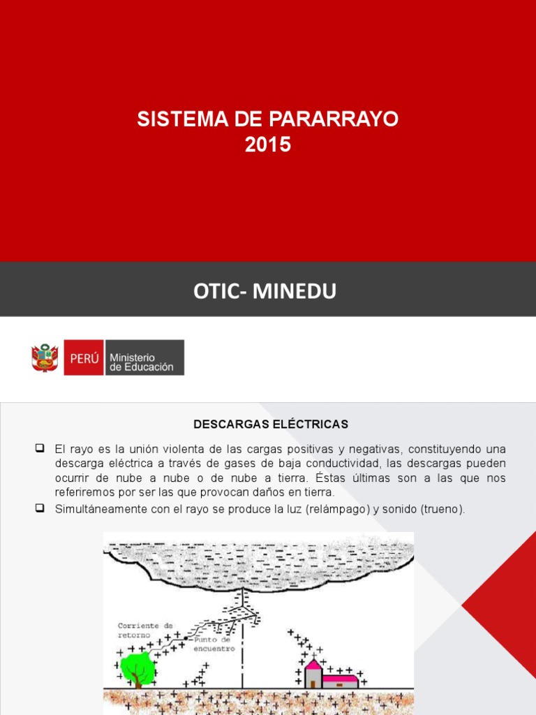 Sistema de Pararrayo | PDF | Relámpago | Descarga electrostática