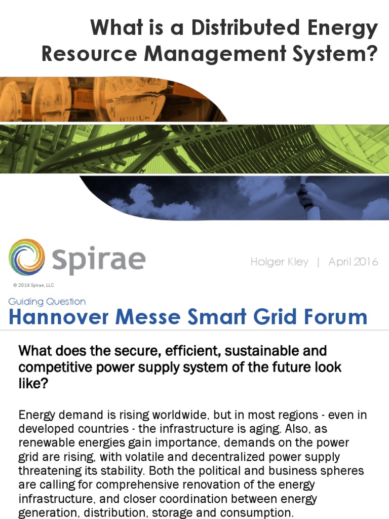 What Is A Distributed Energy Resource Management System? PDF