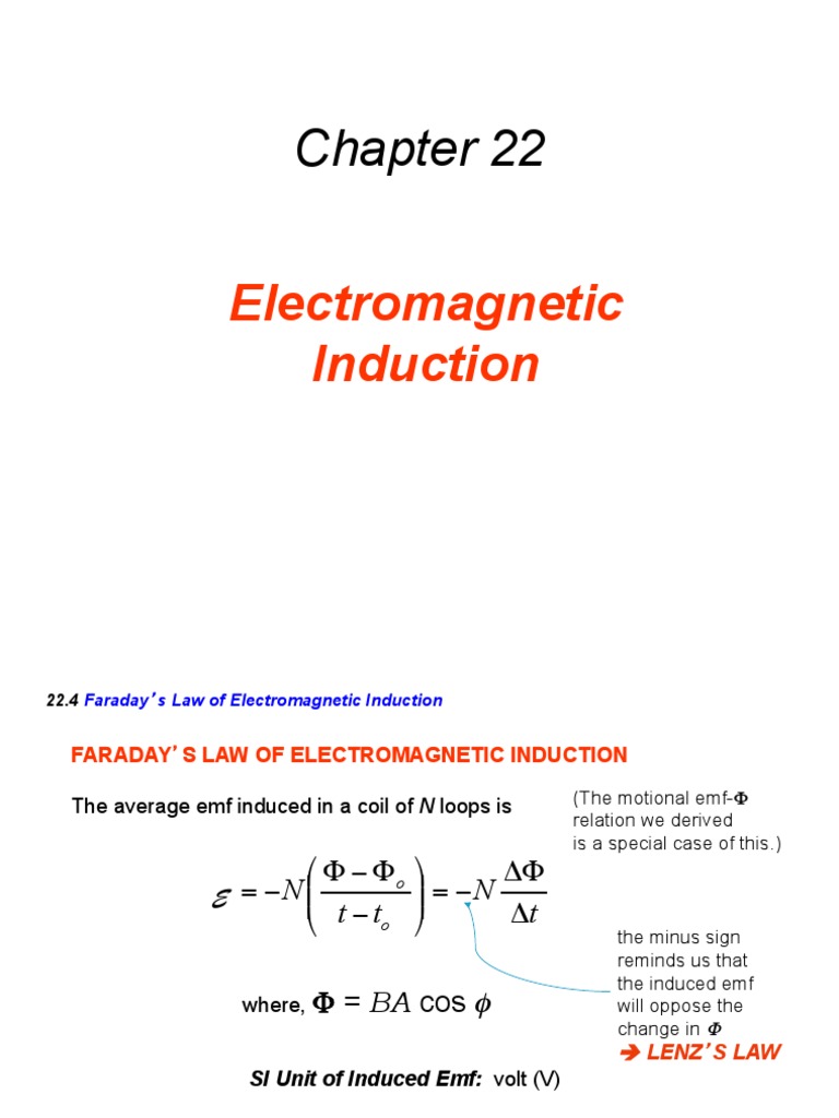 Faraday's Law and Lenz's Law Explained | PDF | Electromagnetic ...