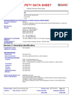 Castrol Premium Heavy Duty SDS Safety Data Sheet