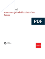 Administering Oracle Blockchain Cloud Service