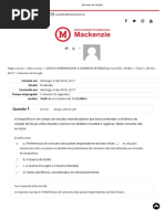 Gestão Internacional e Comércio Exterior - Trilha 1 Mackenzie EAD