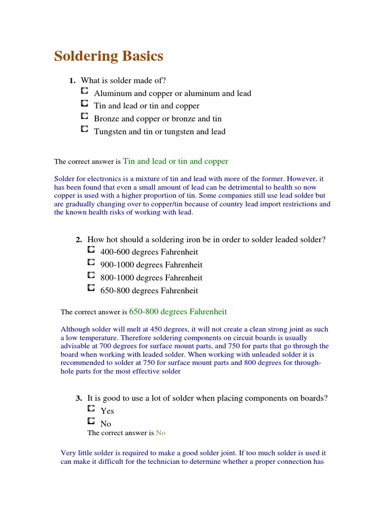 Test Paper Template | Download Free PDF | Soldering | Electronic Circuits