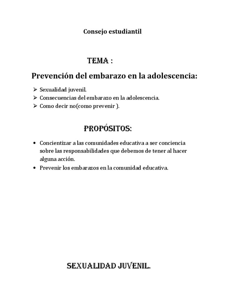 Prevencion Embarazo
