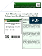 Effect of Ethanol Extracts of S. Aethiopicum On Lipid