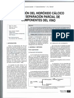 Utilización Del Hidróxido de Calcio en La Separación Parcial de Componentes Del Vino