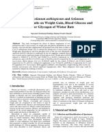 Effect of Solanum Aethiopicum and Solanum Macrocarpon Fruit on Wheight Gain, Blood Glucose and Liver Glycogen of Wistar Rats