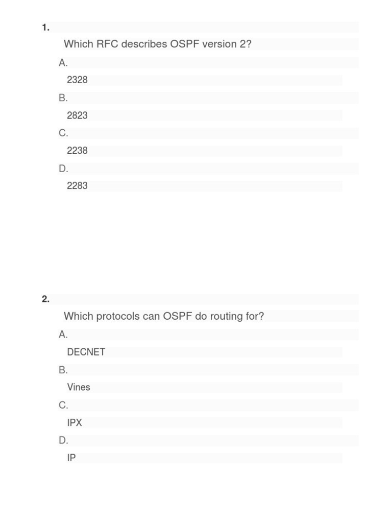 OSPF Protocol Overview and Key Concepts | PDF | Information And ...