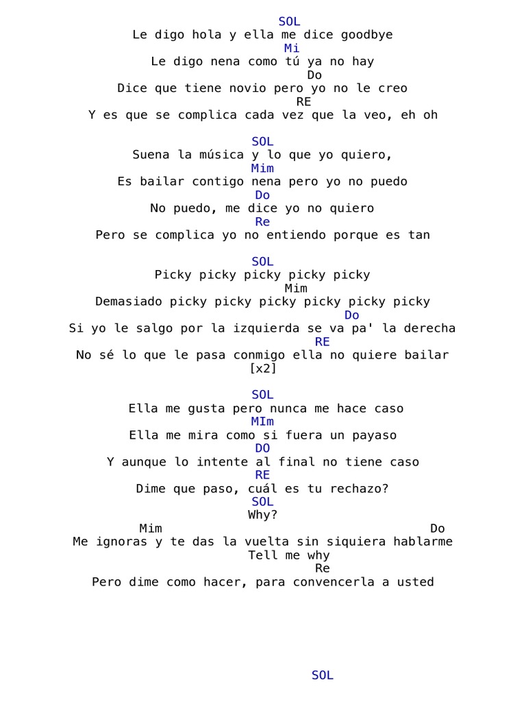 Cancion Picky Dramaversion | PDF | Música grabada | Ocio