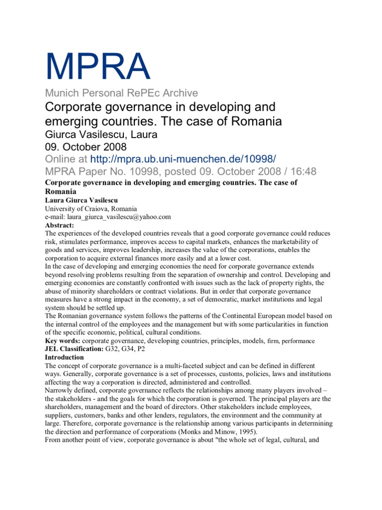 Document Analysis and Data Processing | PDF | Corporate Governance ...