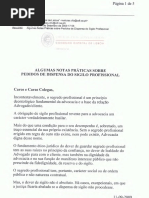 ALGUMAS NOTAS SOBRE DISPENSA DO SIGILO PROFISSIONAL