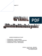 Optional Matematica Distractiva in Gradinita 20182019