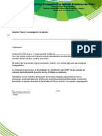 Modelo Carta de Invitacion Iglesias A Participar en Campaña