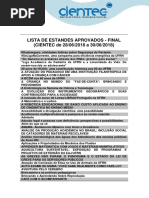 Lista de Estandes Aprovados